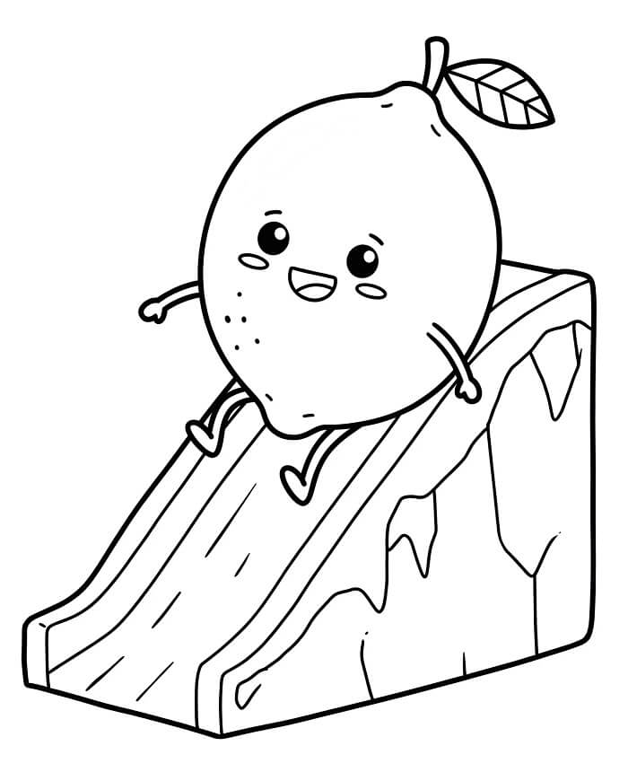 Gratis druckbare Zitrone ausmalbilder