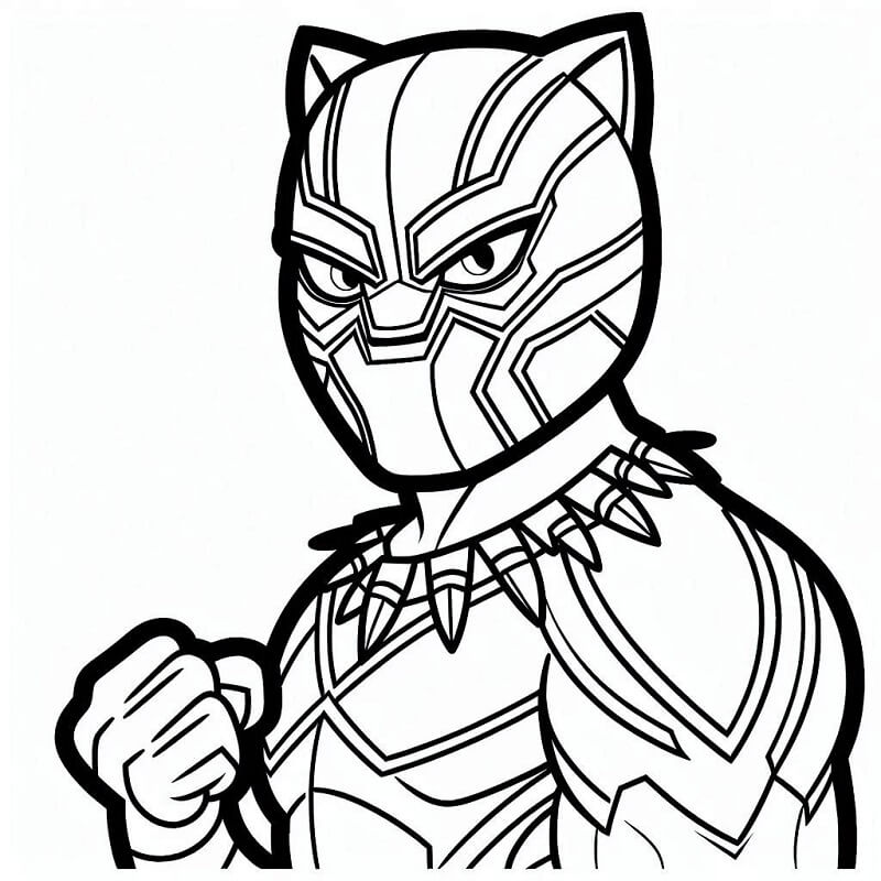 Gratis druckbarer Black Panther ausmalbilder