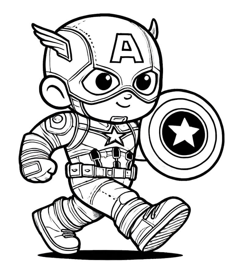 Gratis druckbarer Captain America ausmalbilder
