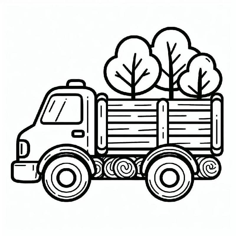 Gratis druckbarer Lastwagen ausmalbilder