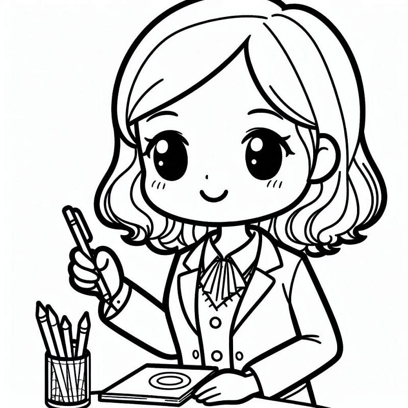 Gratis druckbarer Lehrer ausmalbilder