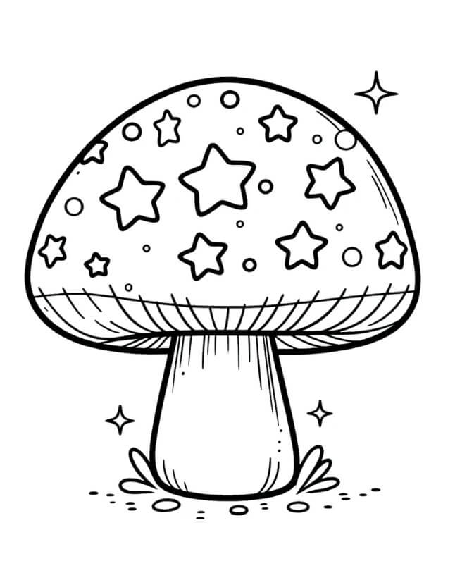Gratis druckbarer Pilz ausmalbilder
