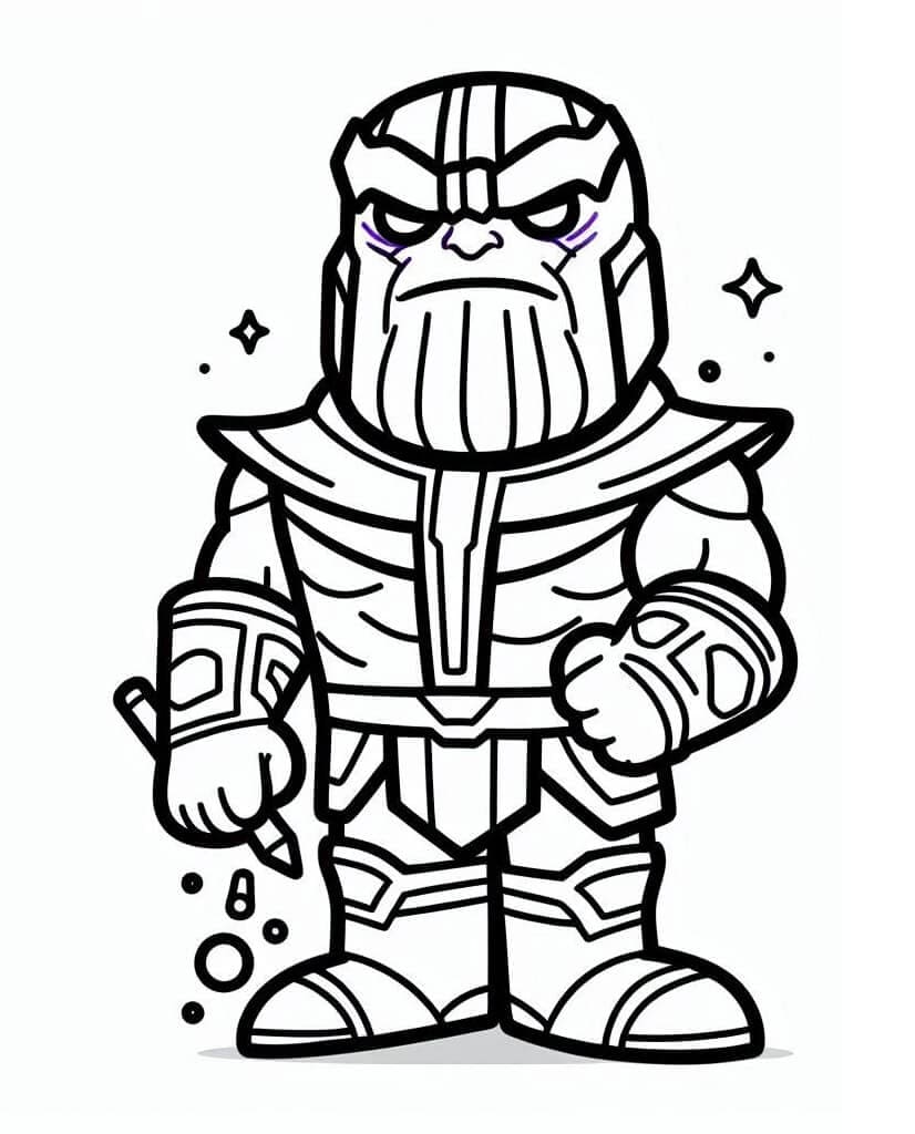 Gratis druckbarer Thanos ausmalbilder