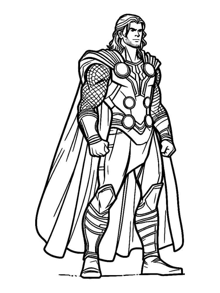 Gratis druckbarer Thor ausmalbilder