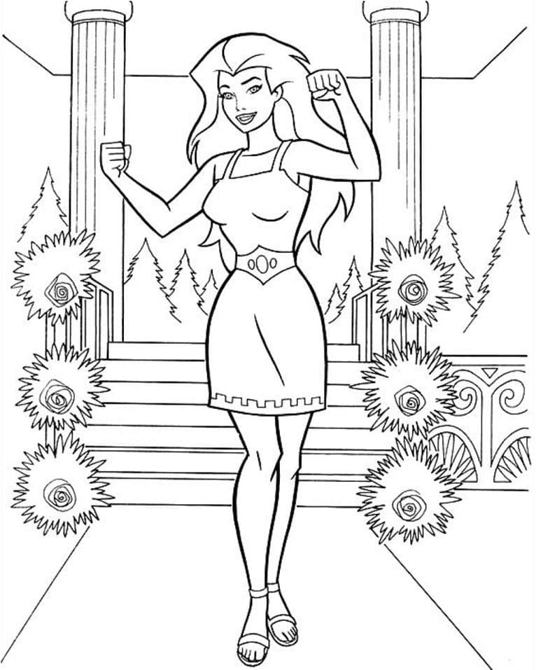 Gratis druckbarer Wonder Woman ausmalbilder