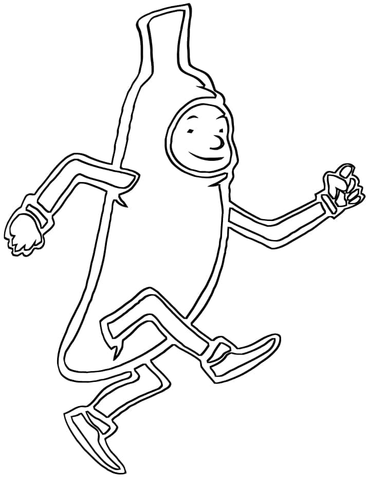 Gratis druckbares Banane Exemplar ausmalbilder