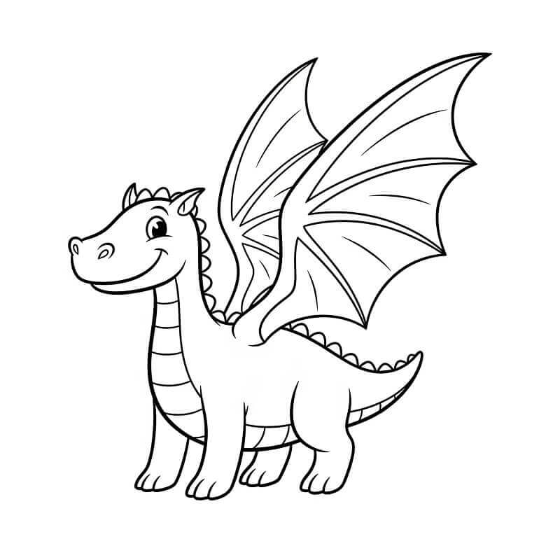 Gratis druckbares Drache ausmalbilder