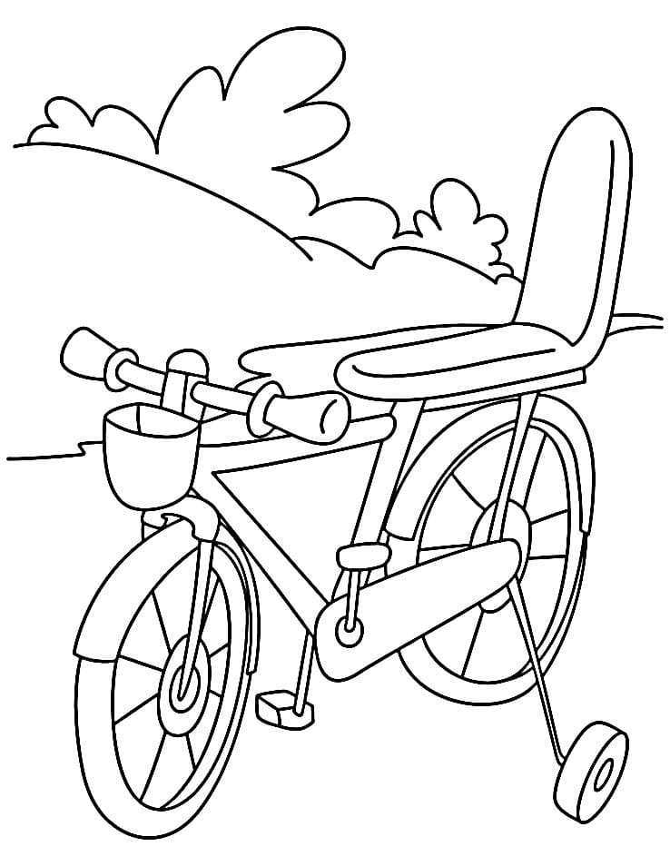 Gratis druckbares Fahrrad ausmalbilder