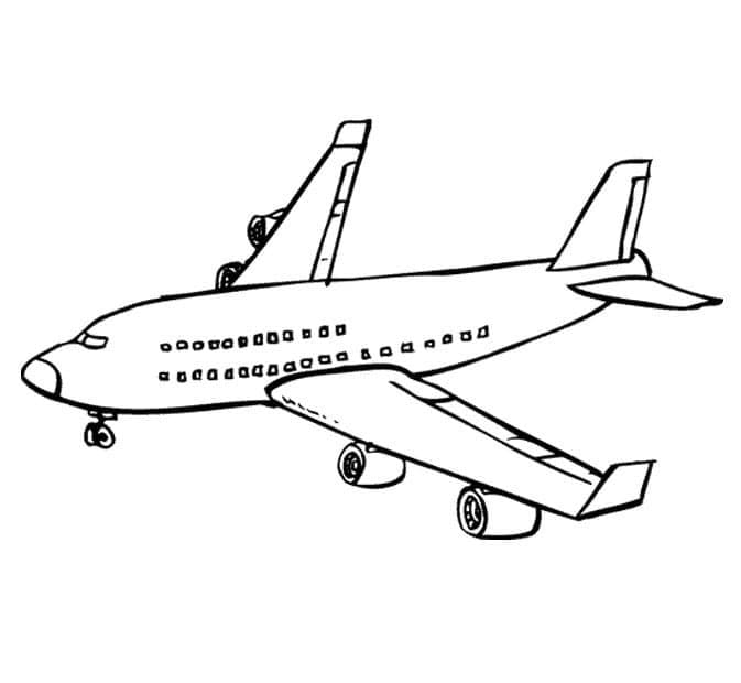 Gratis druckbares Flugzeug ausmalbilder