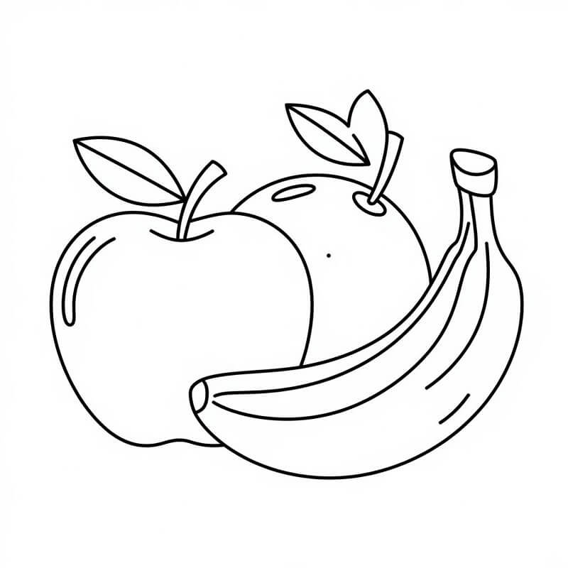 Gratis druckbares Früchte Exemplar ausmalbilder