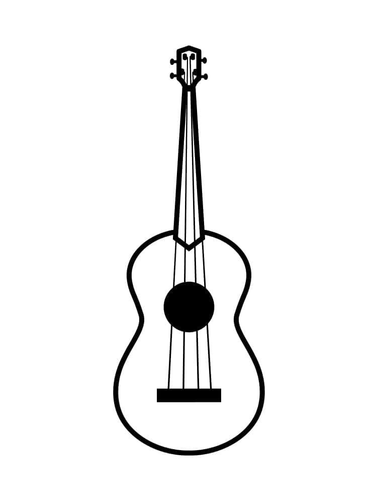 Gratis druckbares Gitarre ausmalbilder
