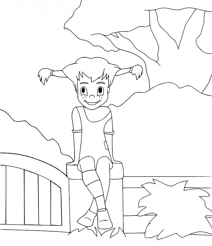 Gratis druckbares Pippi Langstrumpf Exemplar ausmalbilder