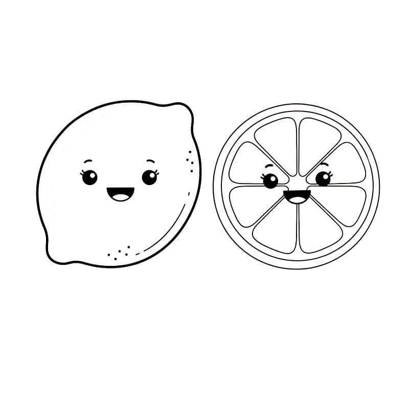 Gratis druckbares Zitrone Exemplar ausmalbilder