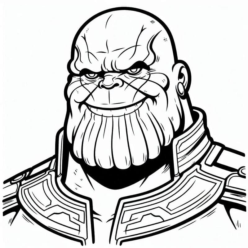 Gratis druckfähiger Thanos ausmalbilder