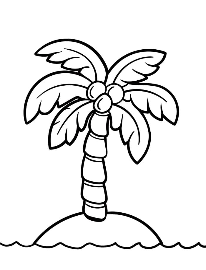 Großartige Palme ausmalbilder