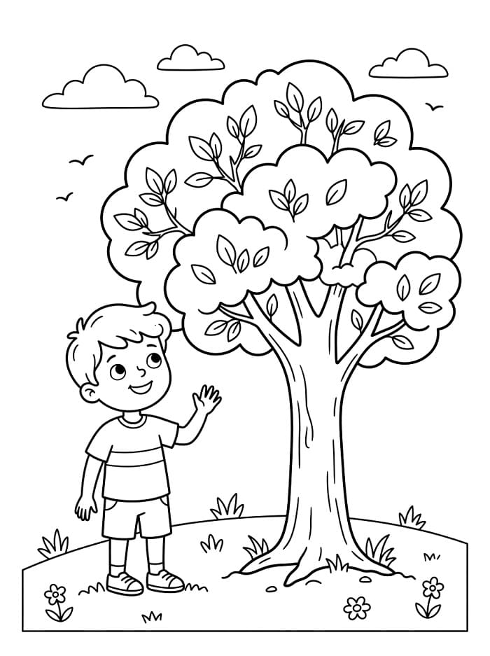 Großartiger Baum ausmalbilder