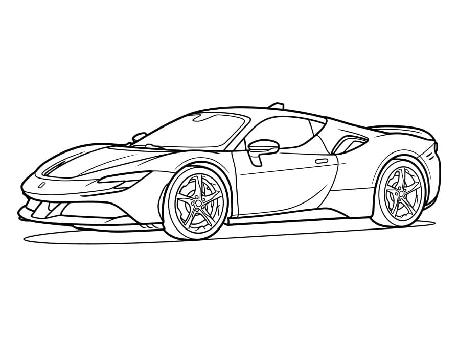 Großartiger Ferrari ausmalbilder