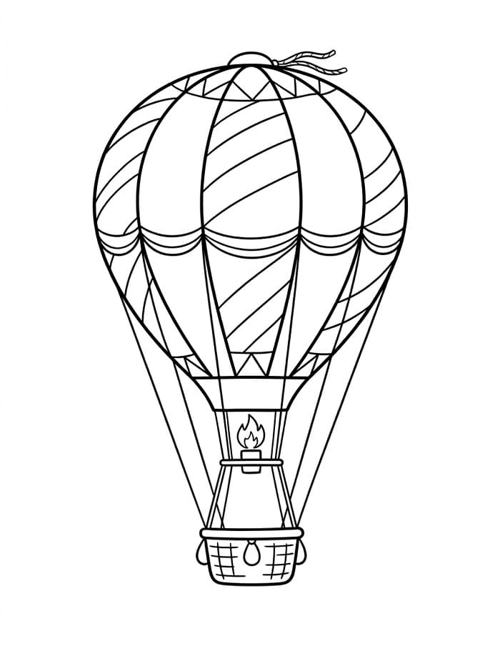 Großartiger Heißluftballon ausmalbilder