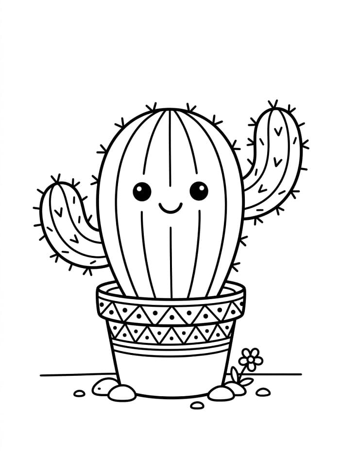 Großartiger Kaktus ausmalbilder