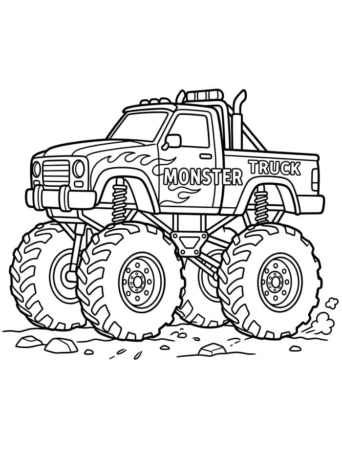 Großartiger Monstertruck ausmalbilder