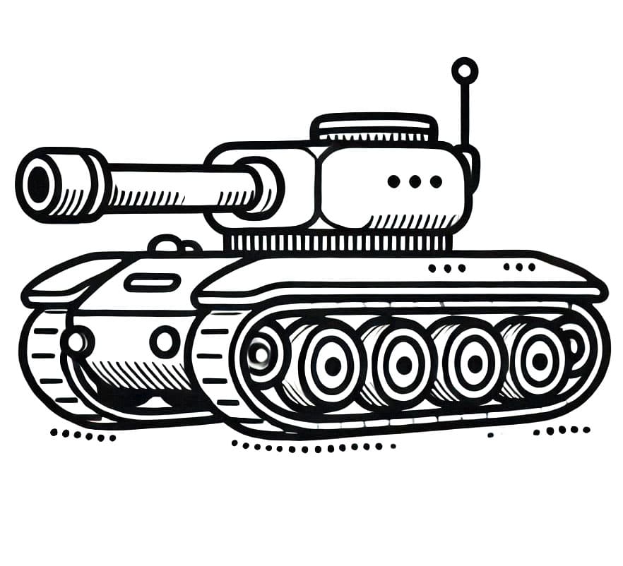 Großartiger Panzer ausmalbilder