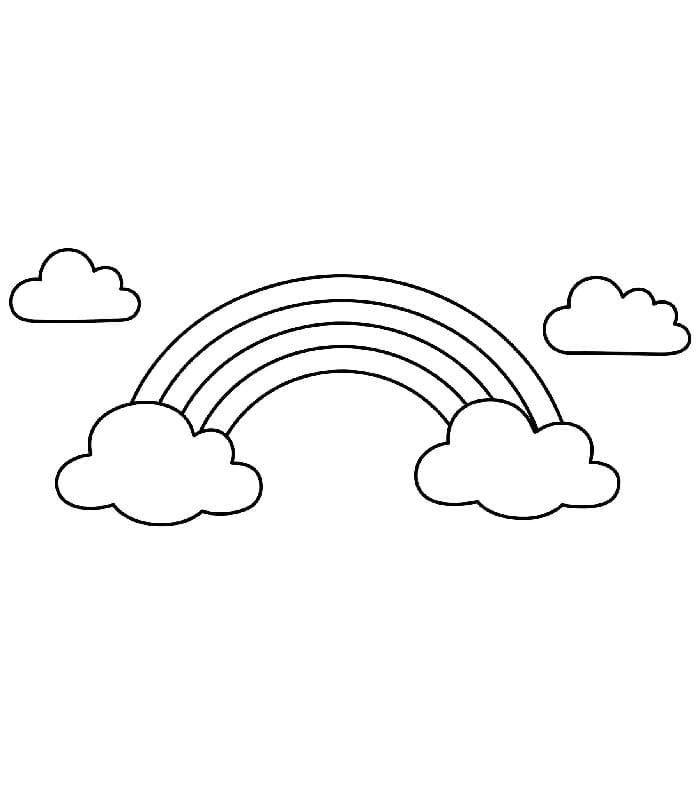 Großartiger Regenbogen ausmalbilder