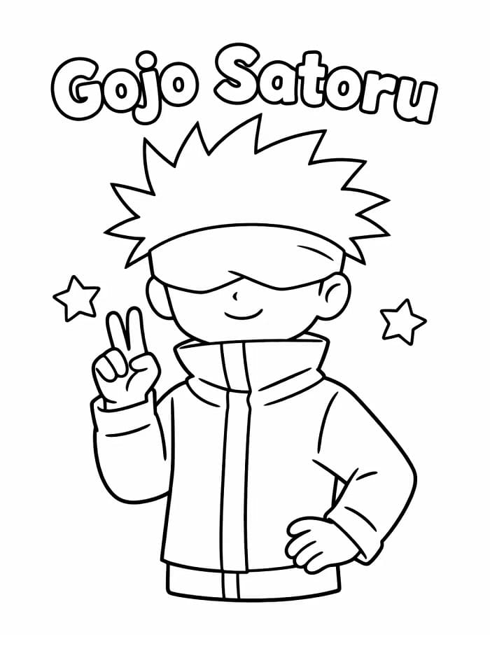 Großartiger Satoru Gojo ausmalbilder