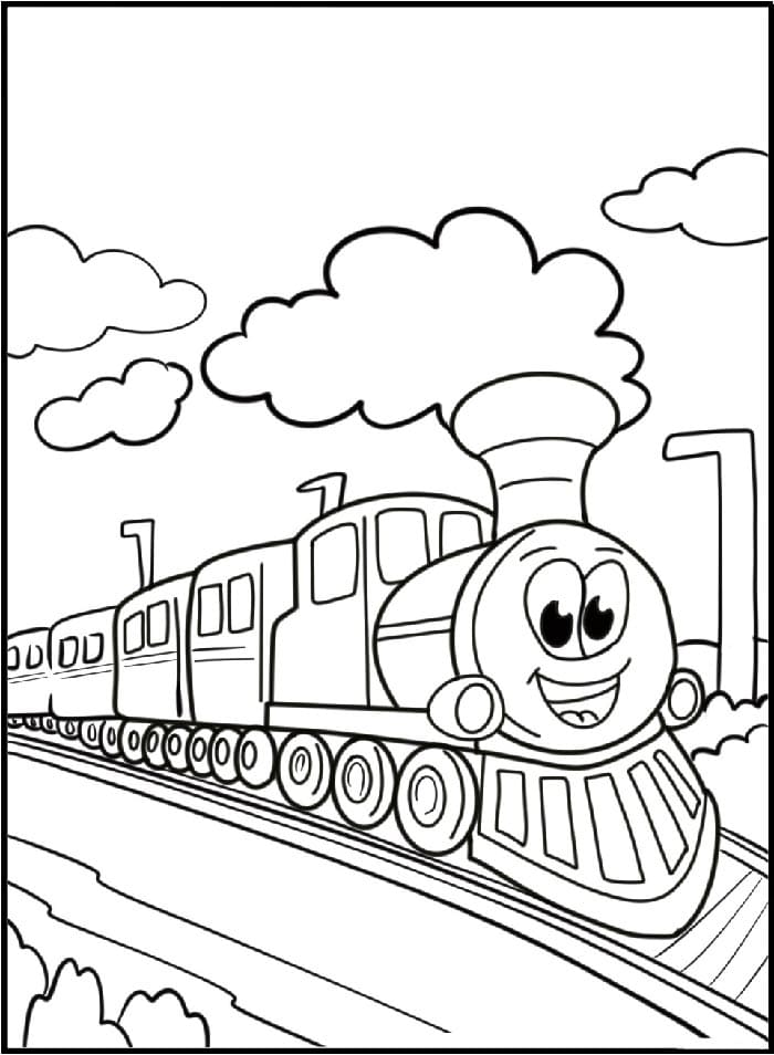 Großartiger Zug ausmalbilder