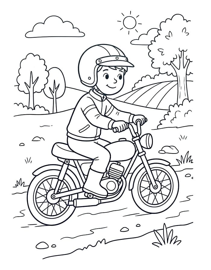 Großartiges Motorrad ausmalbilder