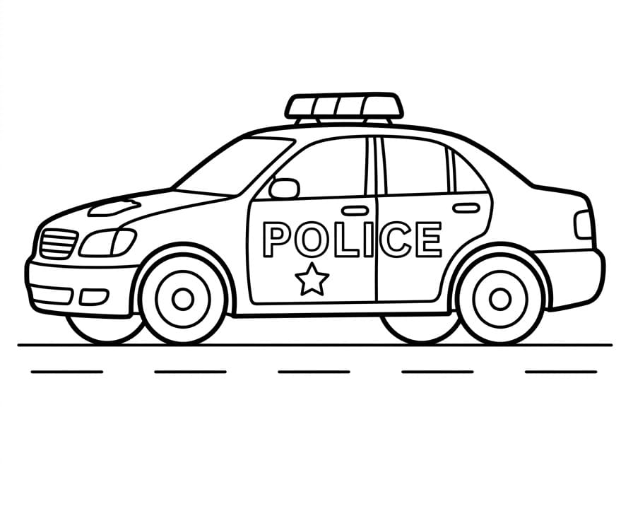 Großartiges Polizeiauto ausmalbilder