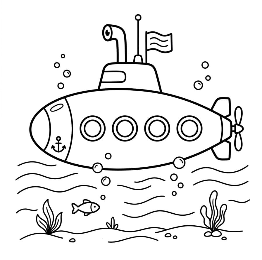 Großartiges U-Boot ausmalbilder