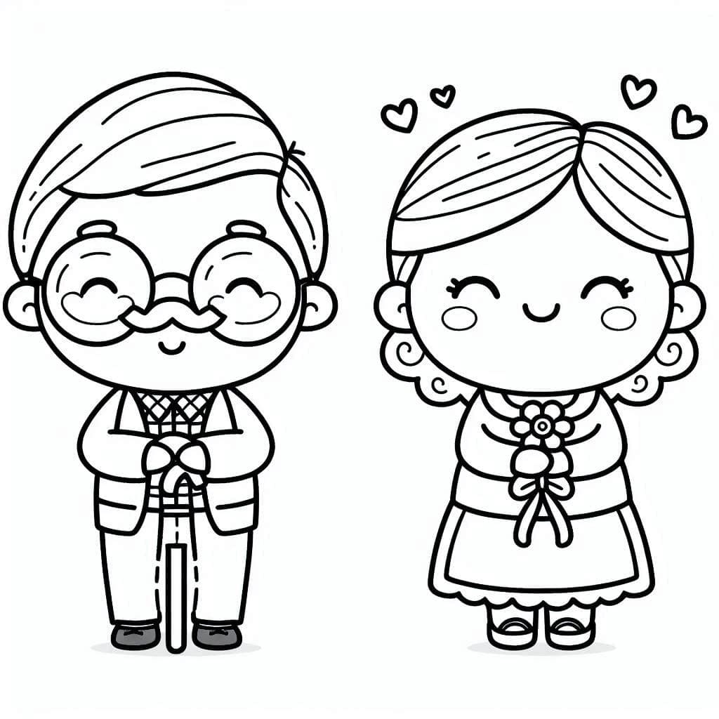 Großelterntag Druckbar ausmalbilder