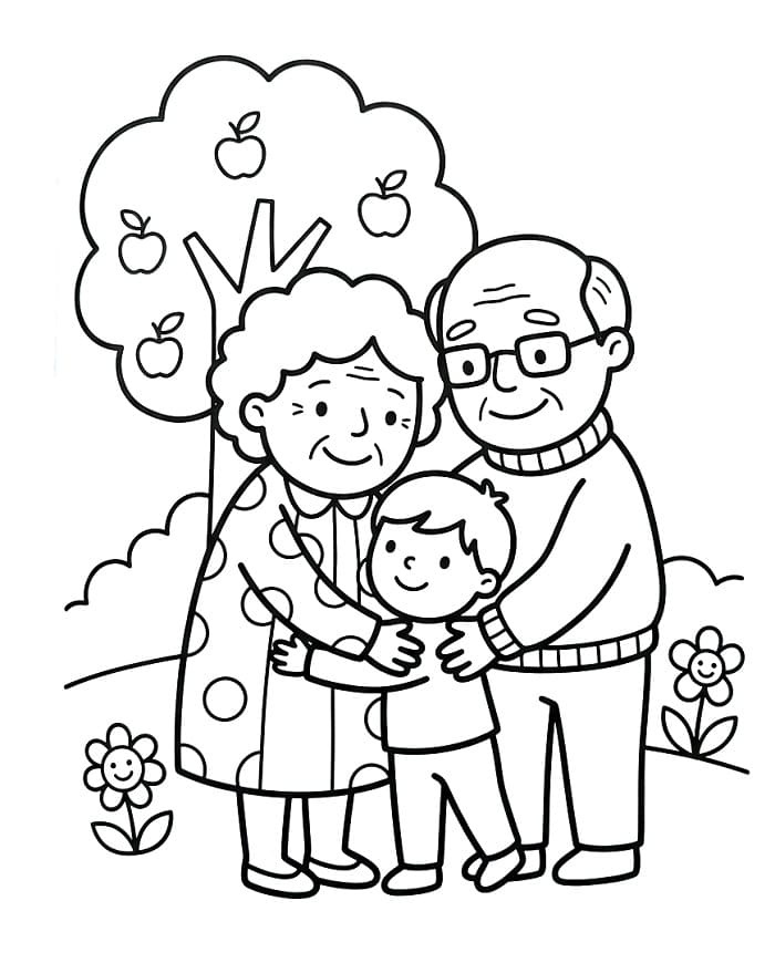 Großelterntag ausmalbilder