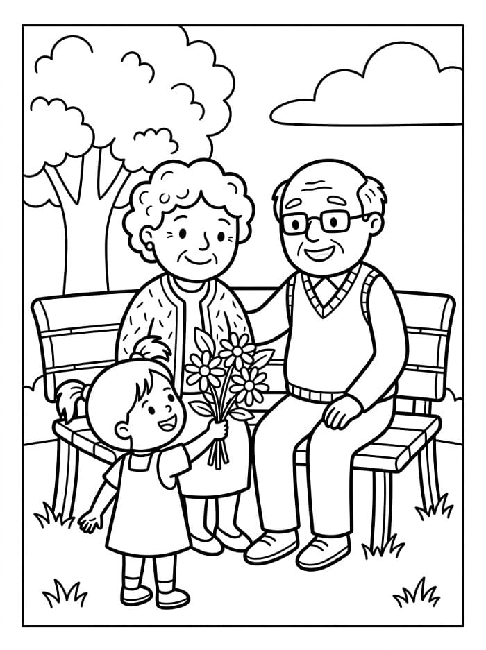 Großelterntag Kostenlos ausmalbilder