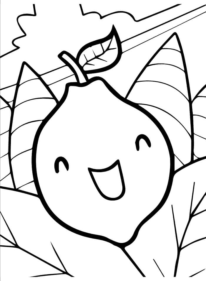 Grundlegende Zitrone ausmalbilder