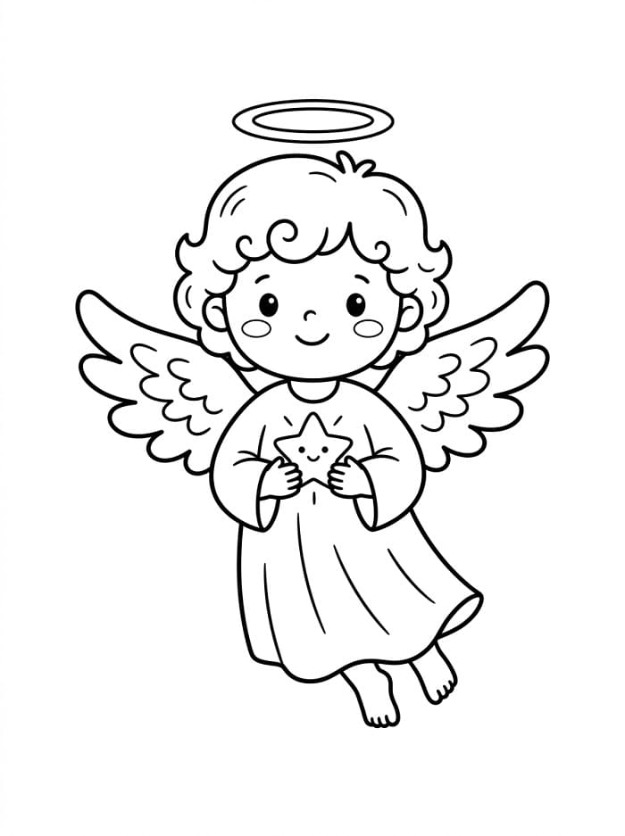 Grundlegender Engel ausmalbilder