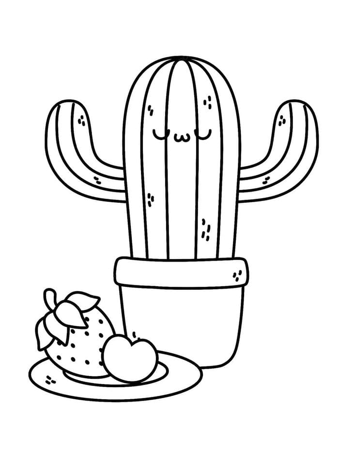 Grundlegender Kaktus ausmalbilder