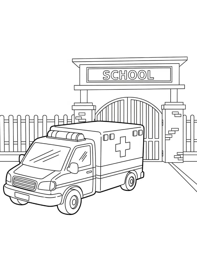 Grundlegender Krankenwagen ausmalbilder