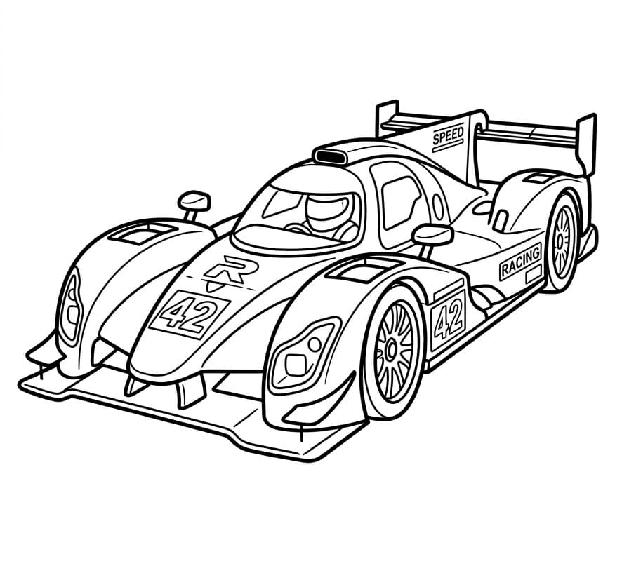 Grundlegender Rennwagen ausmalbilder