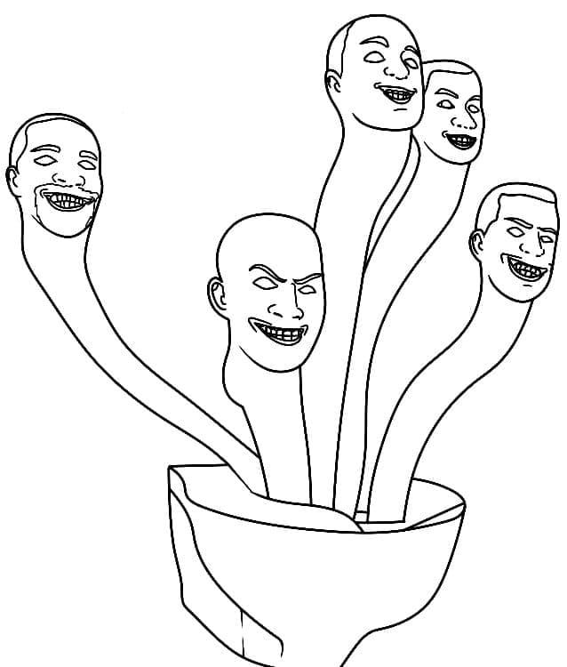 Grundlegender Skibidi Toilet ausmalbilder