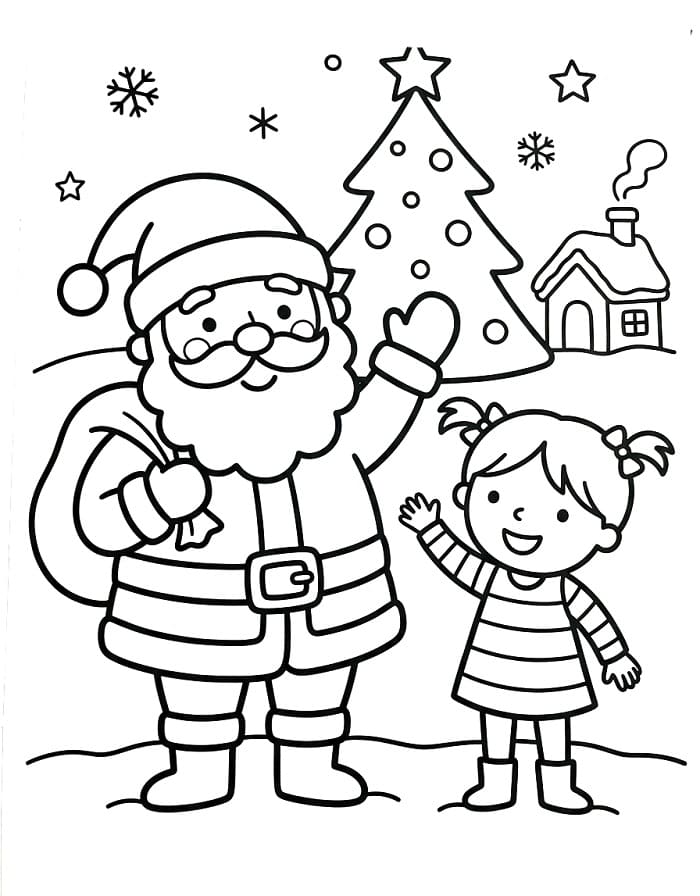 Grundlegender Weihnachtsmann ausmalbilder