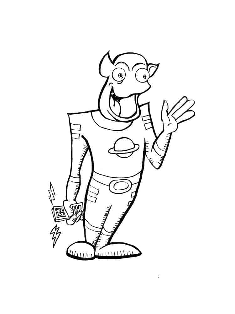 Grundlegendes Außerirdischer ausmalbilder