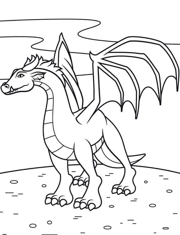 Grundlegendes Drache ausmalbilder