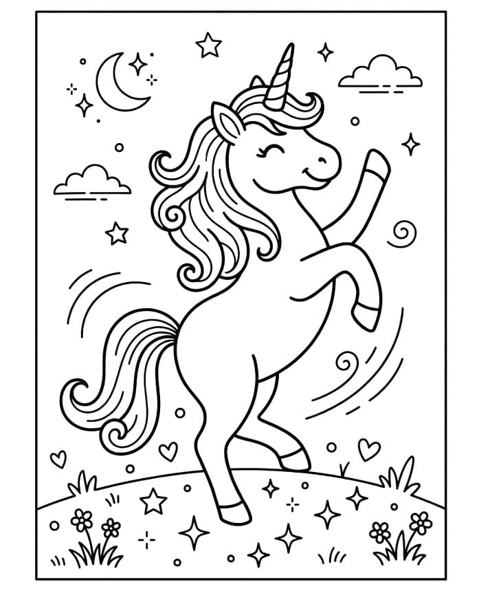 Grundlegendes Einhorn ausmalbilder