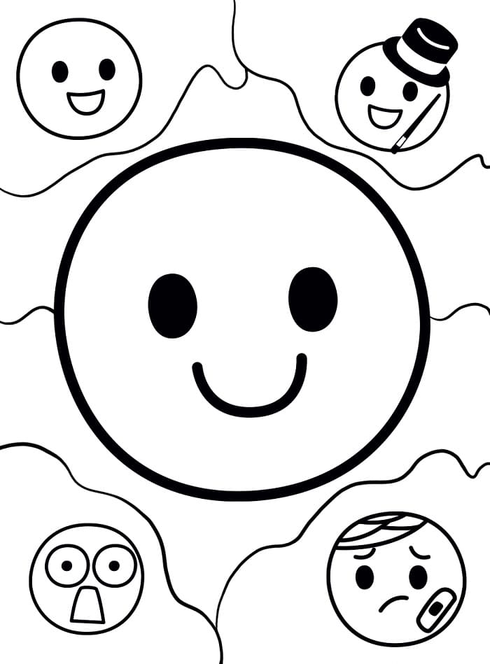 Grundlegendes Emoji ausmalbilder