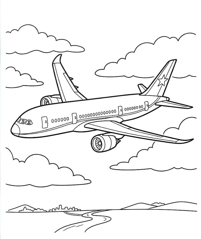 Grundlegendes Flugzeug ausmalbilder