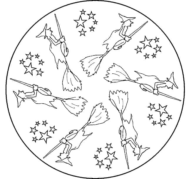 Grundlegendes Halloween-Mandala ausmalbilder