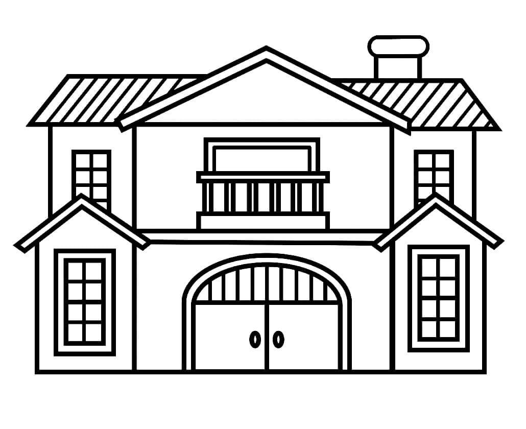 Grundlegendes Haus ausmalbilder