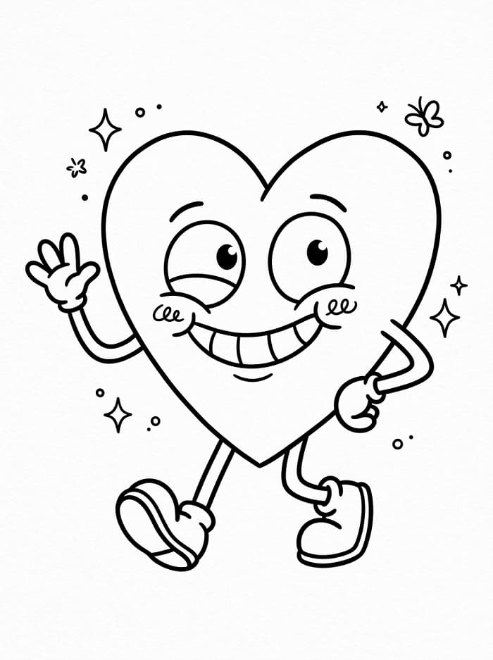 Grundlegendes Herz ausmalbilder