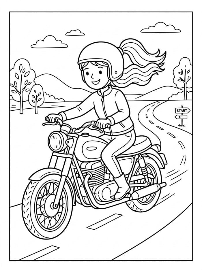 Grundlegendes Motorrad ausmalbilder